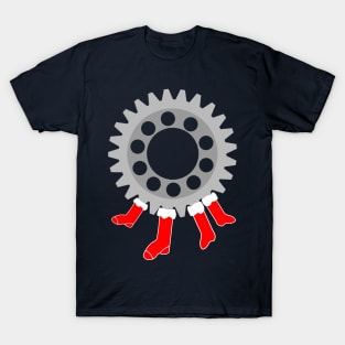 Gray Gear Stockings T-Shirt